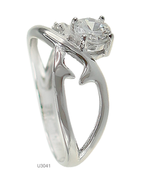 [U3041 Classics] U3041, Ring Silver. 925,  White Zircone