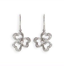 [V3263 Classics] V3263, Earrings Silver. 925, Cubic Zircon Stone, Simplicity Collection