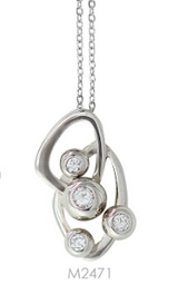 [M2471 Classics] M2471, Pendant Silver. 925,  White Zircone