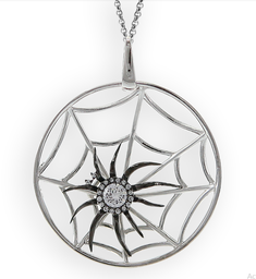 [M3198 Classics] M3198, Pendant Silver. 925,  White Zircon,  Gun Plated,  Simplicity Collection
