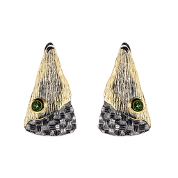 [V5326 Garden of Babylon] V5326, Earrings Silver 925, Diopside, Hand Made