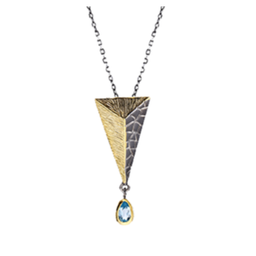 [N5267 Garden of Babylon] N5267, Necklace Silver 925,  Swiss Blue Topaz,  Hand Made