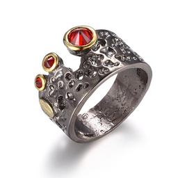 U4045, Ring Silver 925, Garnet,  Hand Made