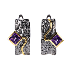 [V5325 Garden of Babylon] V5325, Earrings Silver 925, Amethyst, Hand Made