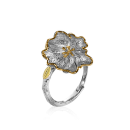 U3722, Ring Silver 925,  Gold plated,  Hand Made