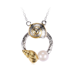 [N4764 Garden of Babylon] N4764, Necklace Silver 925,   White Pearl Colour,   IPGold,   IPBlack,   Hand Made