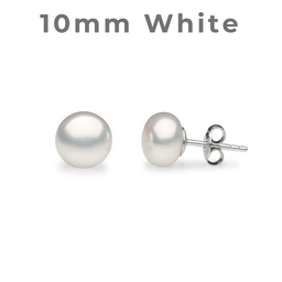 [V5297 Studs Pearl's] V5297, Earrings Silver 925,   White Pearl 9-10mm