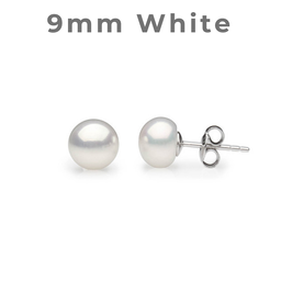 [V5303 Studs Pearl's] V5303, Earrings Silver 925,   White Pearl 8 - 9mm