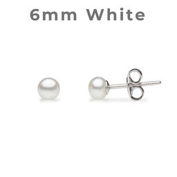 [V4861 Studs Pearl's] V4861, Earrings Silver 925,   white 6mm