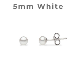 [V4875 Studs Pearl's] V4875, Earrings Silver 925,   White fresh water Pearl 5mm