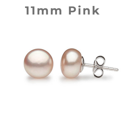 [V5340 Studs Pearl's] V5340,Earrings Silver 925,  Pearl Pink color 10-11mm