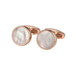 [A1280 Men's Collection EXTRA] A1280, Stainless steel cufflinks with white mother of pearls.