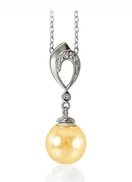 [M3100 Pearl Collection] M3100, Pendant Silver 925,   crystal,   gold color WFPearl