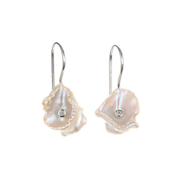 [V5866, Pearls] V5866.Pearls.Earrings .Silver  925