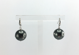 [V2918 Pearl Collection] V2918, Earrings Silver,  925 Grey WF Pearl & Crystal