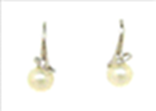 [V3546 Pearl Collection] V3546, Earrings Silver,  925,   White WF Pearl