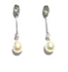 [V3450 Pearl Collection] V3450, Earrings Silver,  925,   White Zircone& WF Pearl