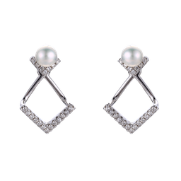 [V5356 Pearl Collection] V5356,  Earrings Silver 925,  Fresh Water Pearl