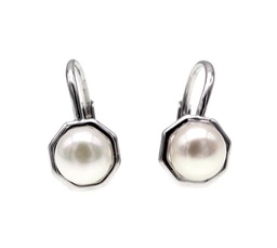 [V5838,Pearl] V5838,Earrings,Silver 925,Rhodium Plated,Cubic Zircon