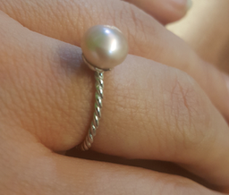 [U3807 Pearl Collection] U3807, Ring Silver 925,   Fresh water pearl