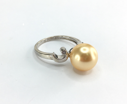 [U3111 Pearl Collection, ] U3111, Ring Silver,  925,   White Zircone,   Gold WF Pearl