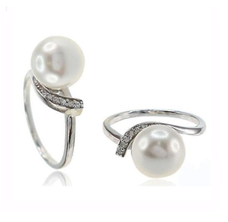 [U3118 Pearl Collection] U3118, Ring Silver,  925,   White Zircone,   White Shell Pearl,   Pearl Collection