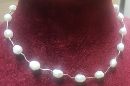 [N5082 Pearl Collection] N5082,Necklace Silver 925, FWP, 46+3CM