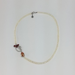 [N5114 Pearl Collection] N5114, Necklace Silver 925, Fresh Water Pearl, Zircon,54+3cm