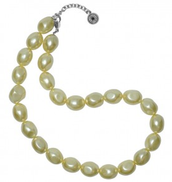 [N3400 Pearl Collection] N3400, Necklace S,  Steel 316L Gold Shell Pearl
