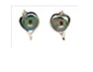 [V2488 Pearl Collection] V2488, Earrings Silver,  925,   Black WF Pearl,   Zircone