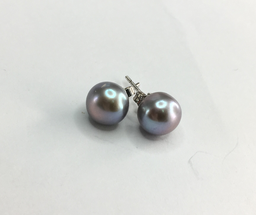 [V4852 Studs Pearl's] V4852, Earrings Silver 925,   Pearl Grey color