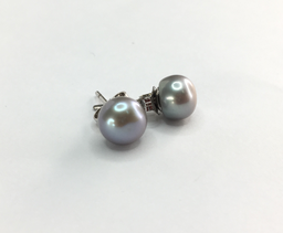 [V4857 Studs Pearl's] V4857, Earrings Silver 925,   Pearl Grey color