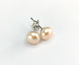 [V4859 Studs Pearl's] V4859, Earrings Silver 925,   Pearl peach color