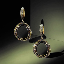 [V2123  Gold & Diamond] V4123,18K, Yellow Diamond 2.47ct,  Yellow Topaz 32ct