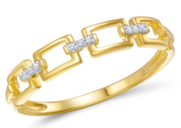 [RGD00068 Gold & Diamond] RGD00068  Ring 14K,1.13g,Dia,0.021ct,SI,H,Diamond 9pcs