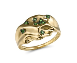 [RGD00075 Gold & Diamond] RGD00075,Ring,Gold 14K,0.19g,Green Garnet 1.16ct