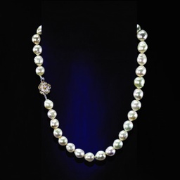[N4076 Pearl Collection] N4076, Necklace Silver 925,  White Fresh Water Pearl