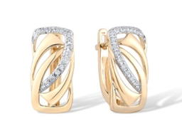 [EGD316488  Gold & Diamond] EGD316488  Earrings 14K,1.95g,Dia,0.074ct,SI,H,Diamond