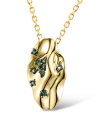 [NGD315399 Gold & Diamond] NGD315399,Necklace,Gold 14K,1.16g,Green Garnet  0.124ct