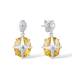 [V6013 Lucentl New Arrive 2023] V6013,Lucent White Cubic Zirconia,Yellow Crystal