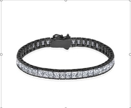 [B5561Men's Collection] B5561,Silver 925, Cubic Ziconia,SQ 4*4mm,  19.5 cm
