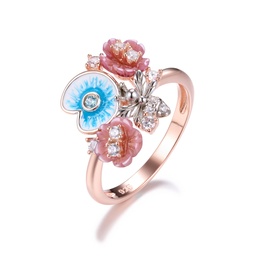 [U4208] U4208,Silver 925, Rhodium Plated, Shell, Cubic Zirconia, Eden Collection