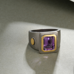 [U4224 Garden of Babylon] U4224, Ring Silver 925 , Amethyst,  Hand Made
