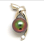 [M2483 Pearl Collection] M2483, Pendant Silver,  925,   Black Zircone&WF Pearl