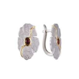 [V6033 Garden of Babylon] V6033, Earrings Silver 925, Garnet,  Hand Made