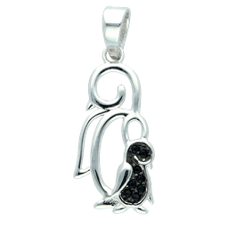 [M3790 Everyday Essential] M3790, Necklace Silver 925, Black Zircon , IPBlack