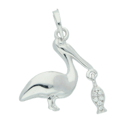 [M3793 Everyday Essential] M3793, Pendant Silver 925, White Zircon