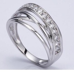 [U4038 Everyday Essential] U4038, Ring Silver 925, White Zircon