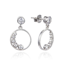 [V5829,Everyday Essential] V5829,Earrings,Silver 925,Rhodium Plated,Cubic Zircon