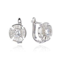 [V5830,Everyday Essential] V5830,Earrings,Silver 925,Rhodium Plated,Cubic Zircon